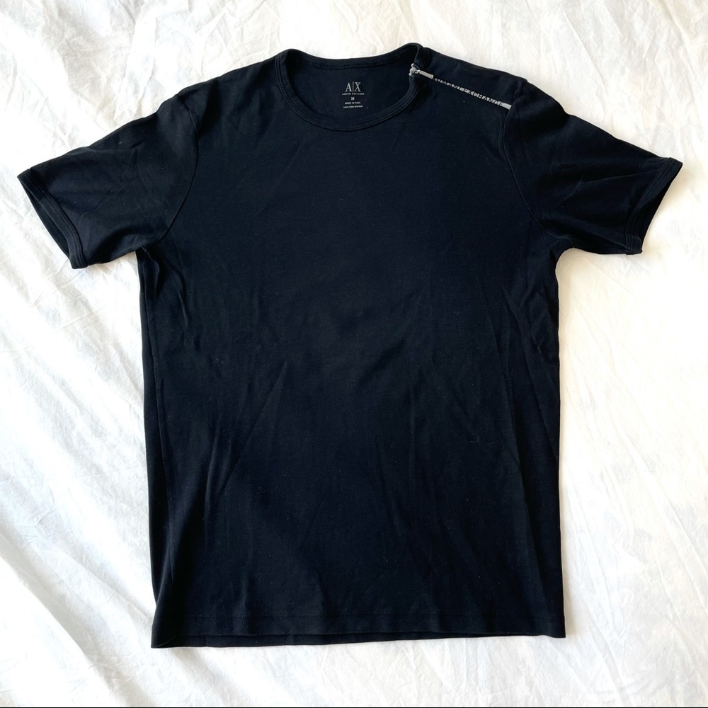 Armani Exchange Black shirt w/shoulder zipper SZ M